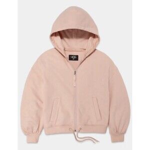 UGG Women’s Abbi Half Moon Zip Hoodie Jacket Peach Pink Size Small Very GUC Hood